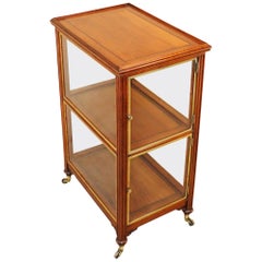 19th Century Walnut Central Standing Display Cabinet