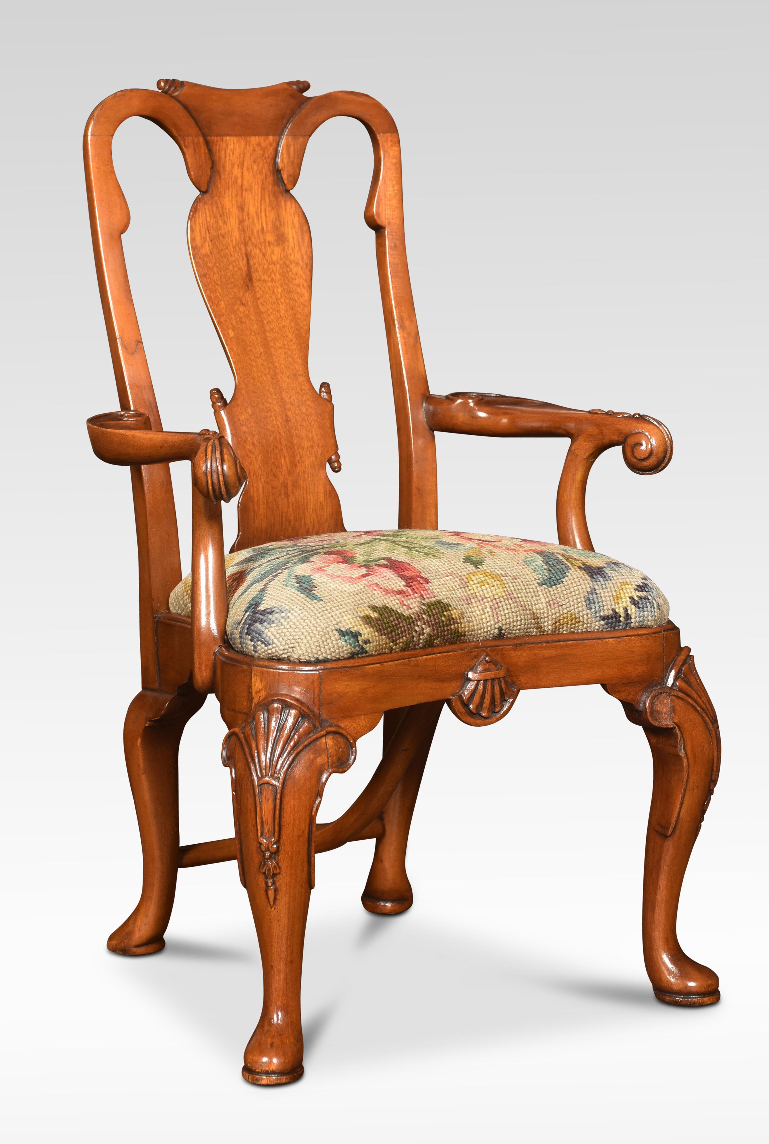 British 19th Century Walnut Childs Armchair For Sale