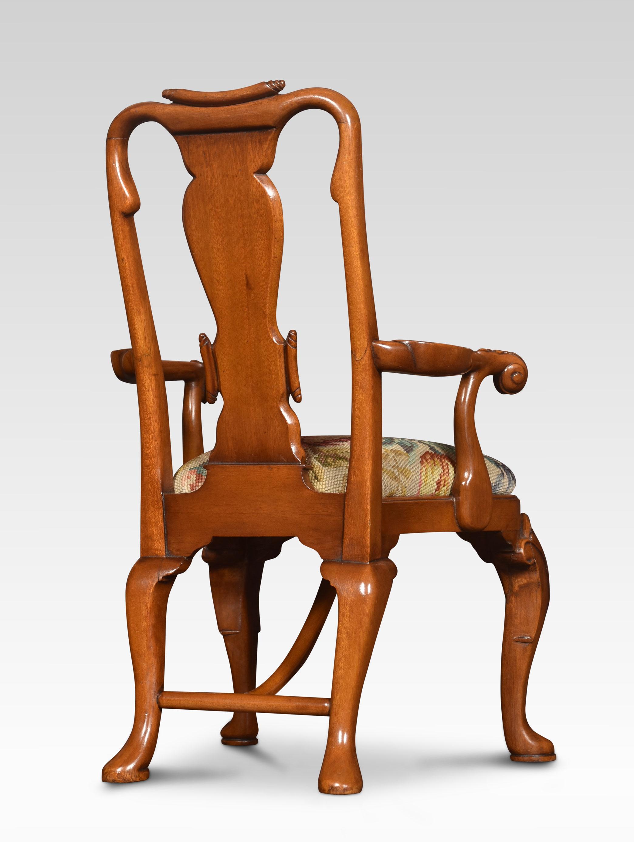 19th Century Walnut Childs Armchair For Sale 3