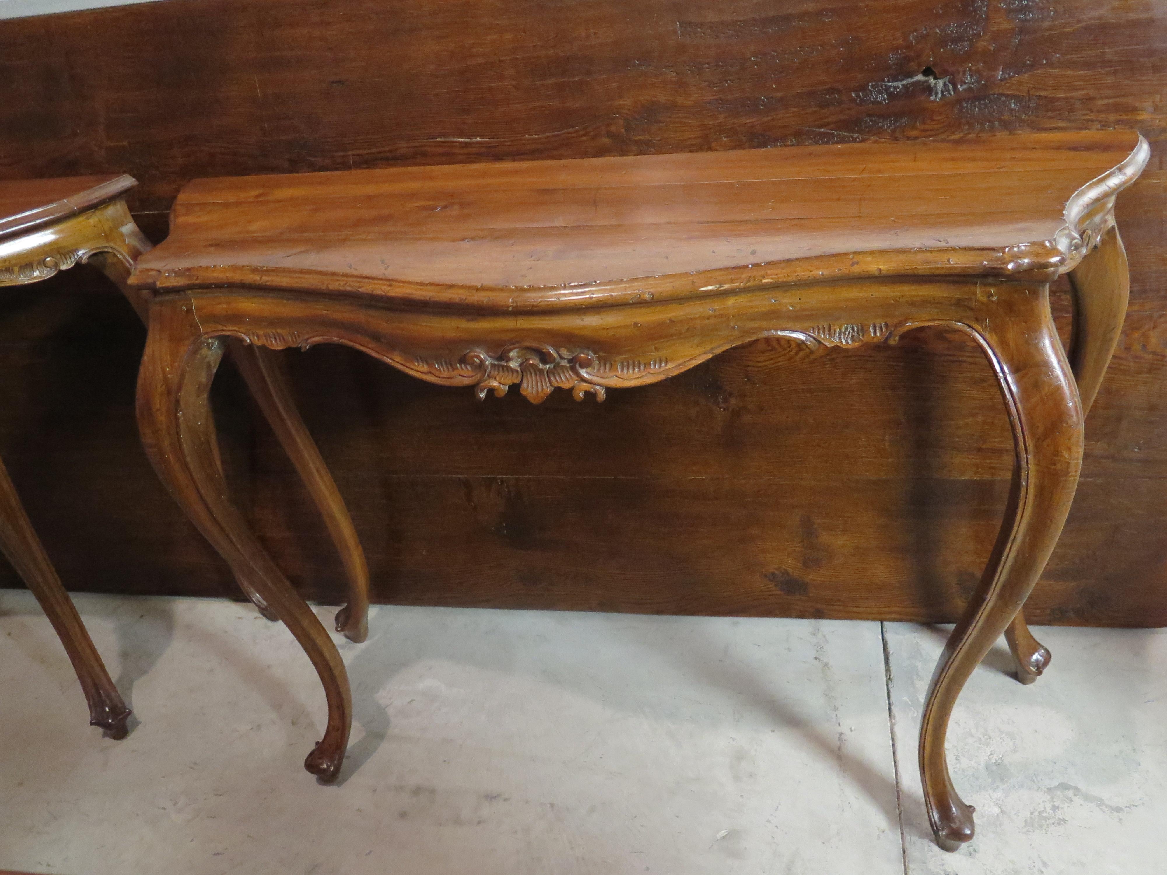 19th Century Walnut Consoles 5