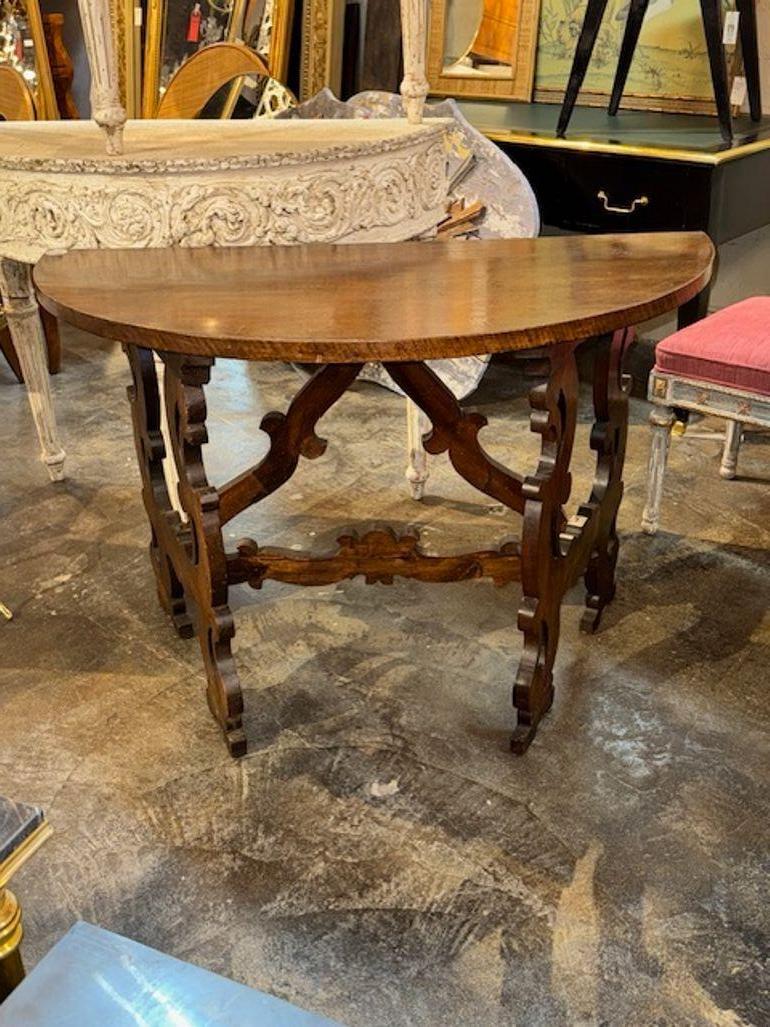 Italian 19th Century Walnut Consoles from Tuscany For Sale