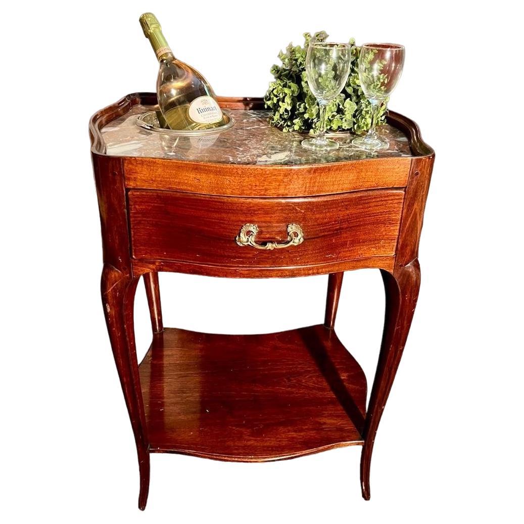 Cooler-Tisch aus Nussbaumholz im Louis-XV-Stil des 19. Jahrhunderts 
