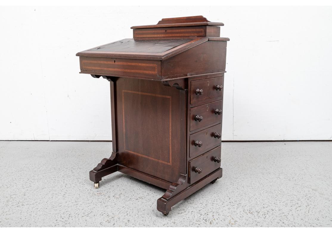 19th Century Walnut Davenport or Ship Captain's Desk For Sale 4