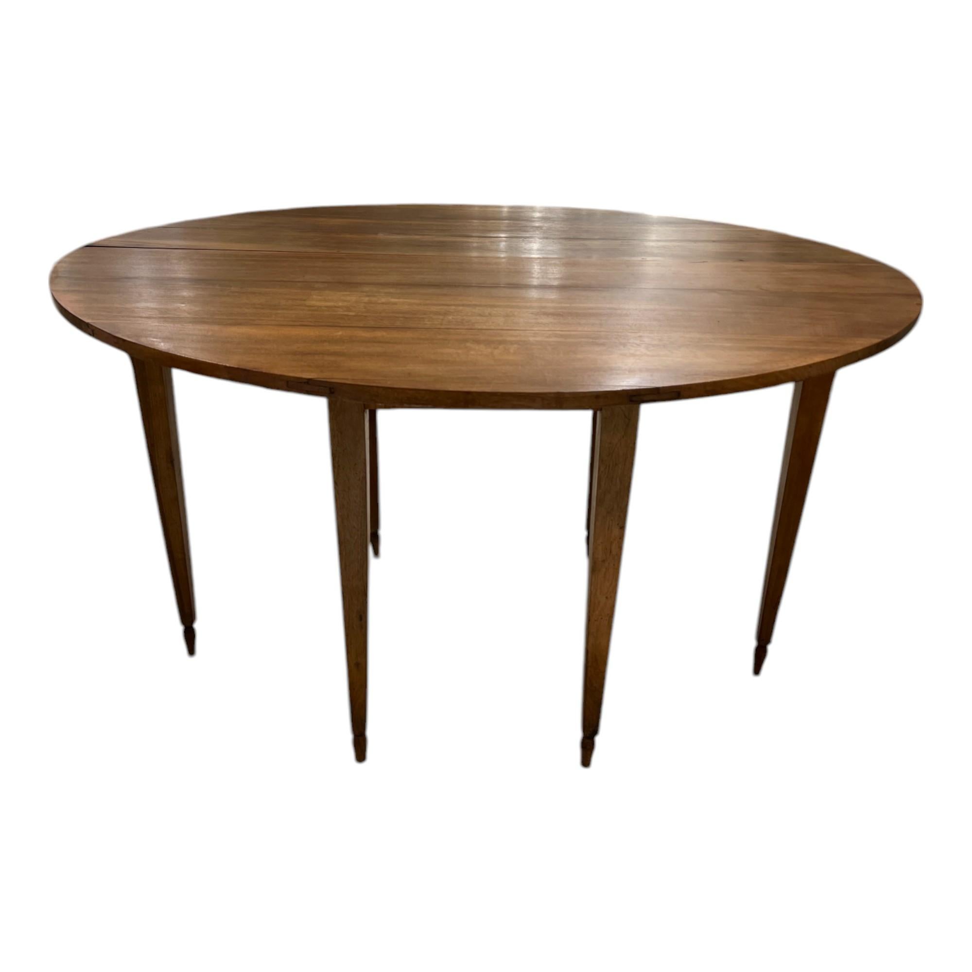 19th Century Walnut Directoire Table In Fair Condition For Sale In New Orleans, LA