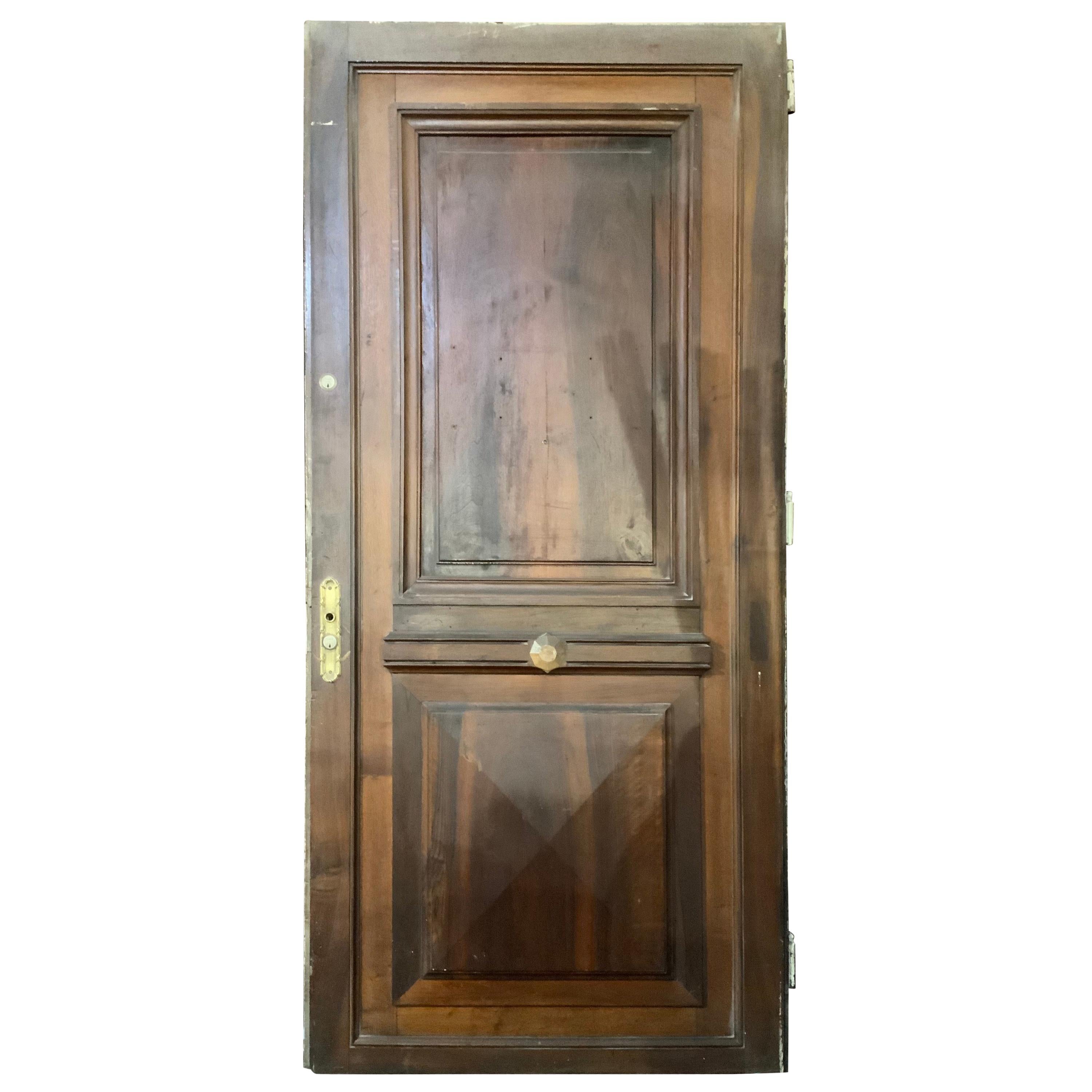 19th Century Walnut Door from France For Sale