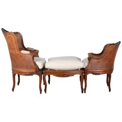 19th Century Walnut Duchesse Brisee or Chaise Longue