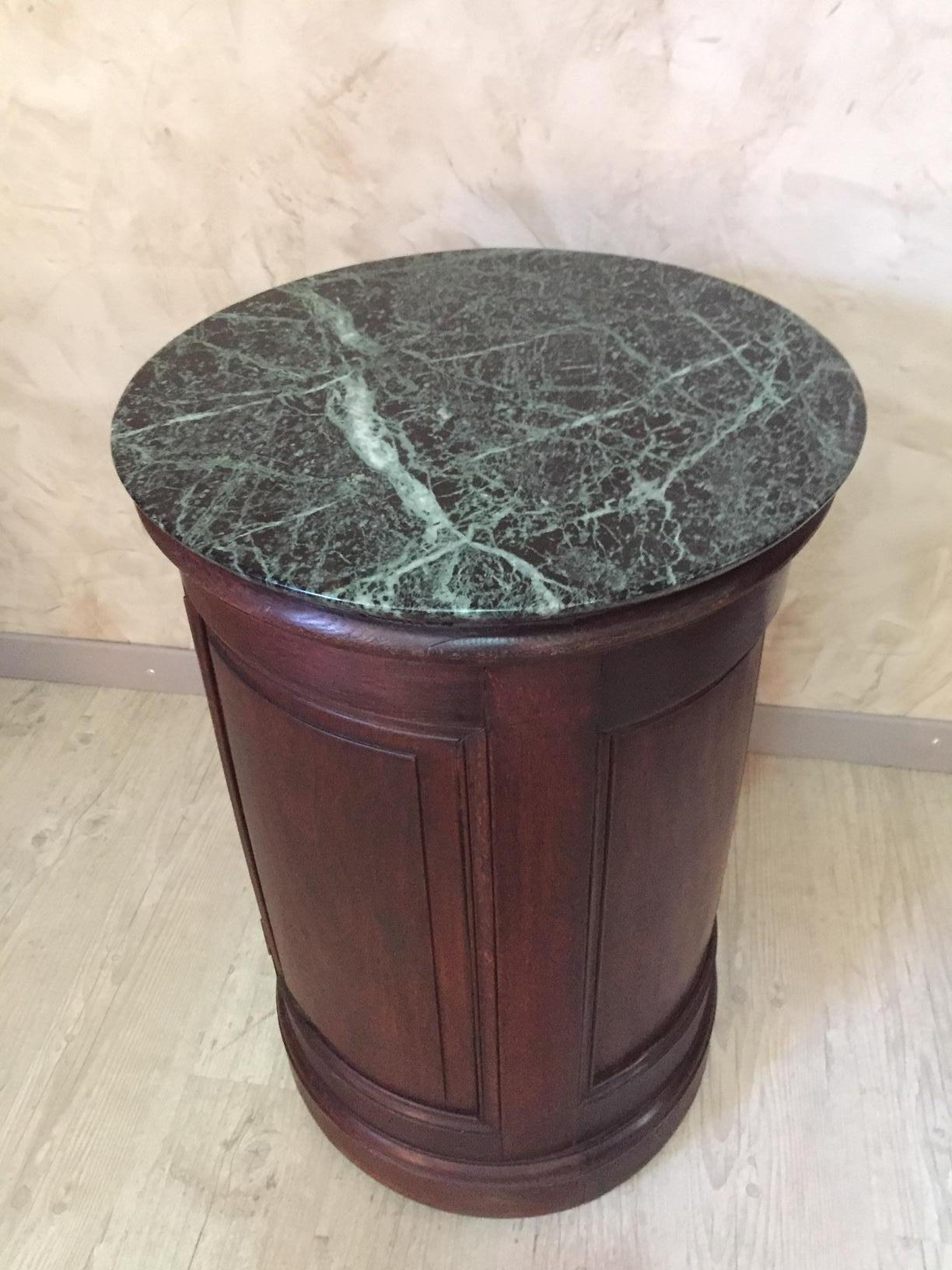 19th Century Walnut Empire Style French Opening Side Table Called 