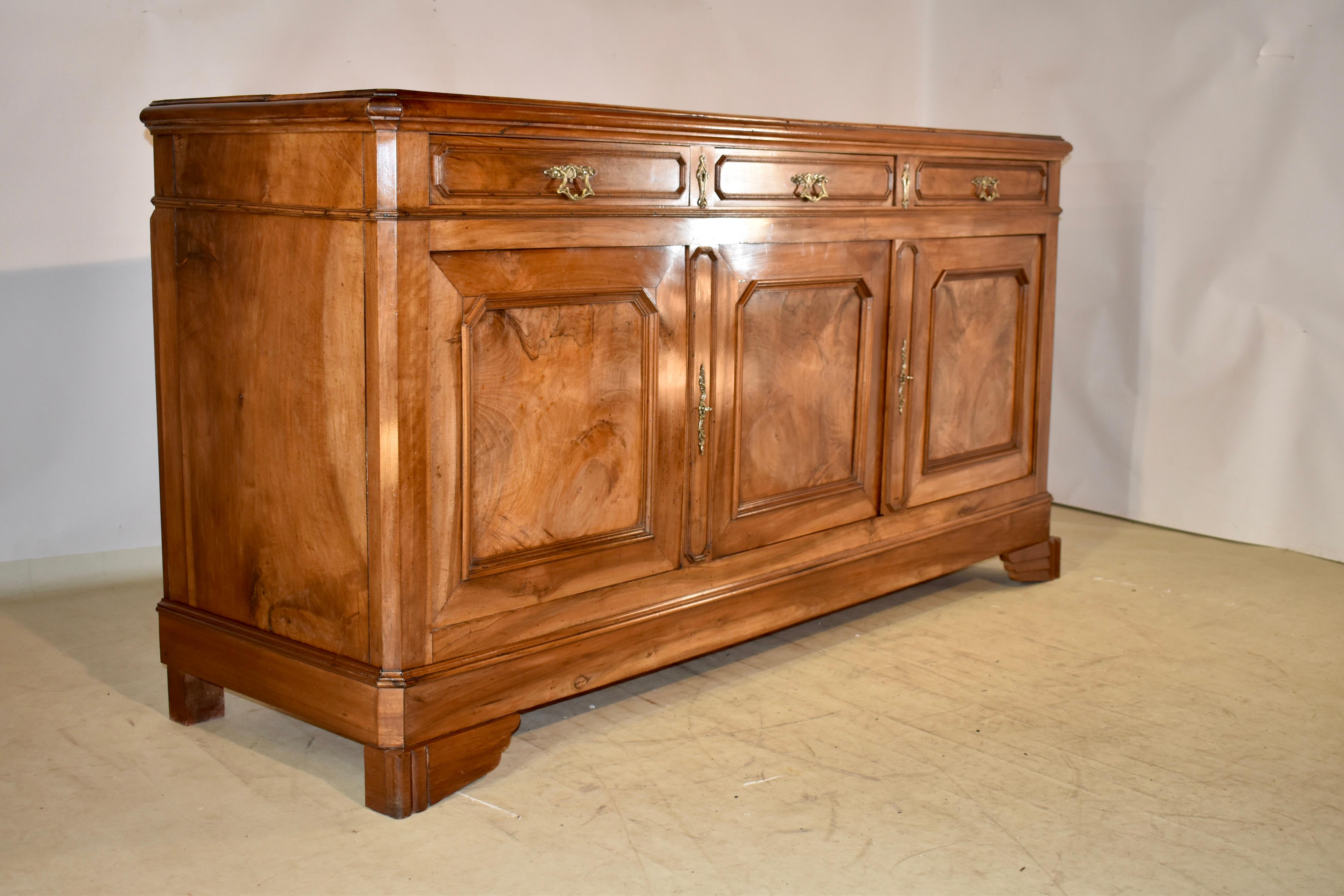 19th Century Walnut Enfilade from France For Sale 6