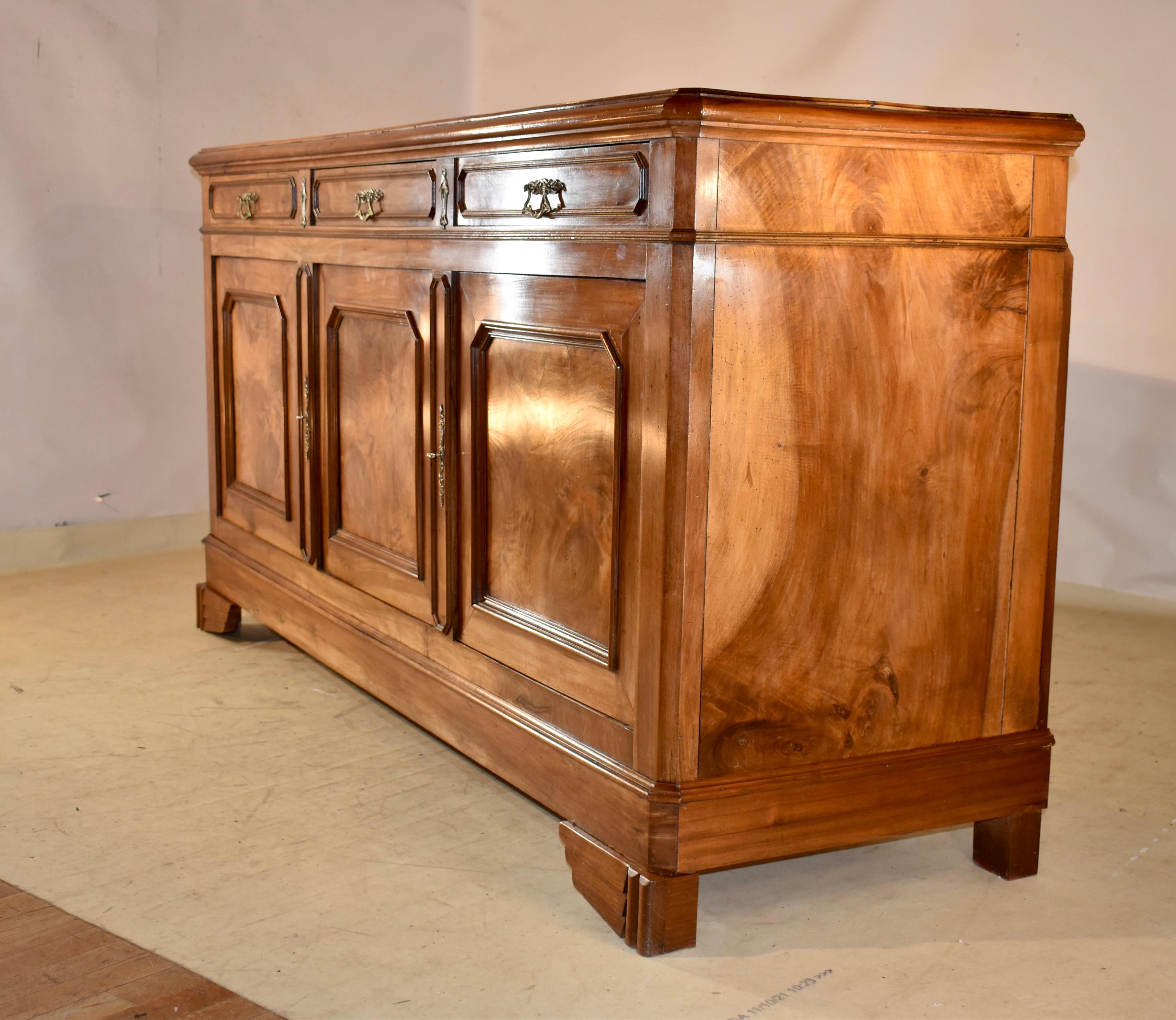 19th Century Walnut Enfilade from France For Sale 7