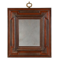 Antique 19th Century Walnut Flemish Ripple Mirror