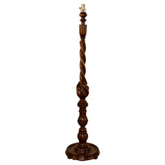 Antique 19th Century Walnut Floor Lamp