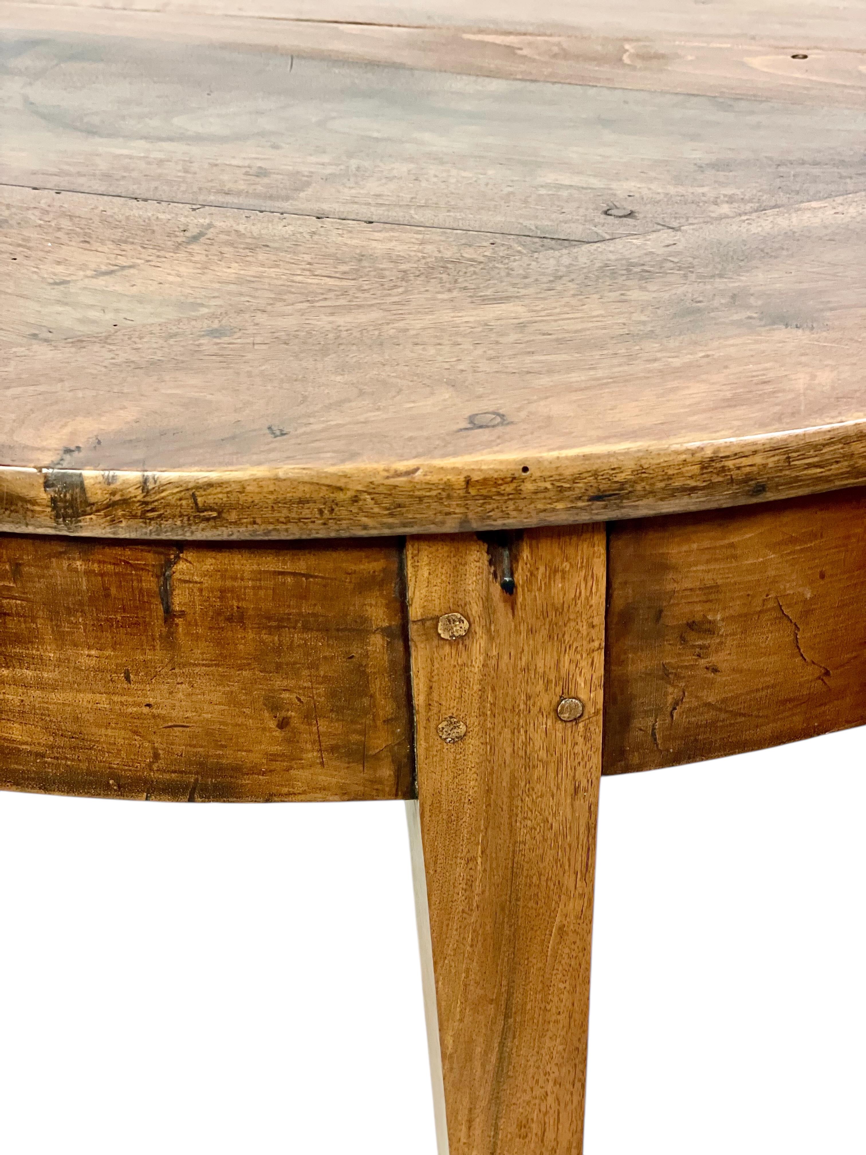 19th Century Walnut Folding Dining or Console Table For Sale 8