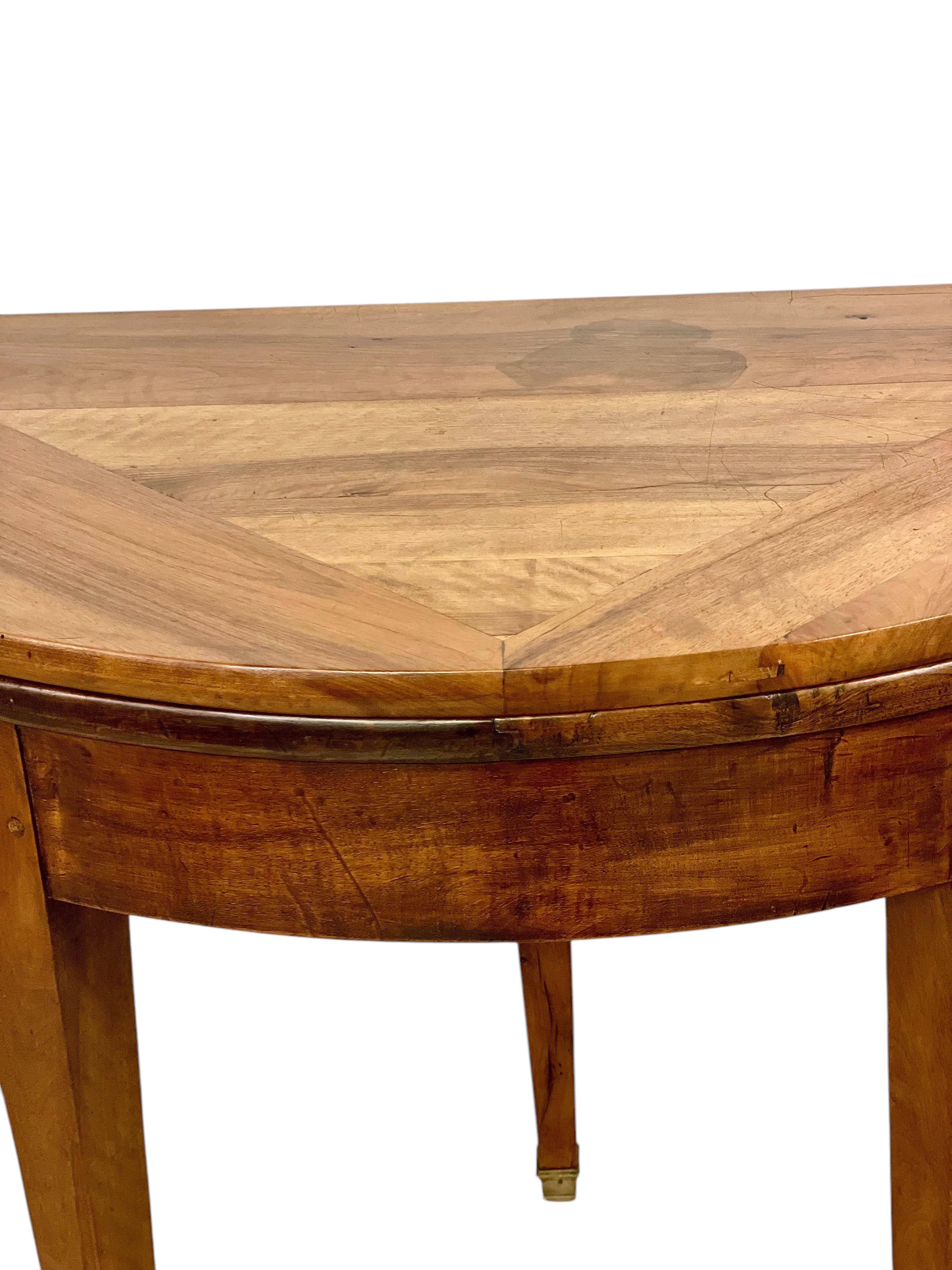 19th Century Walnut Folding Dining or Console Table For Sale 9