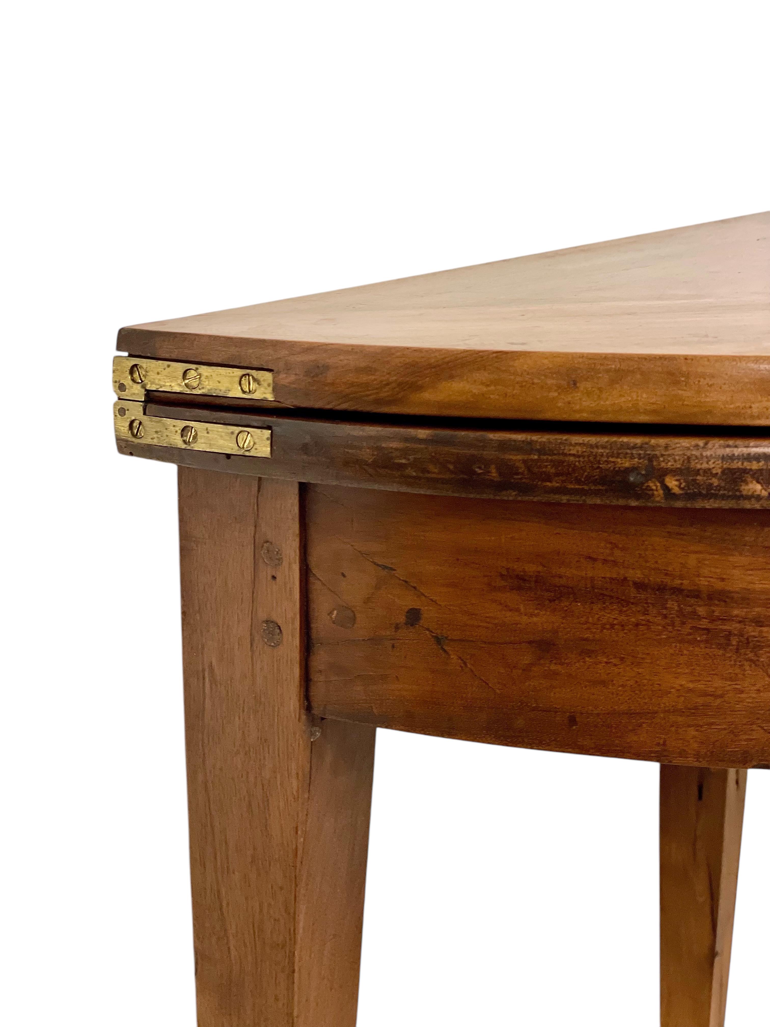19th Century Walnut Folding Dining or Console Table For Sale 12
