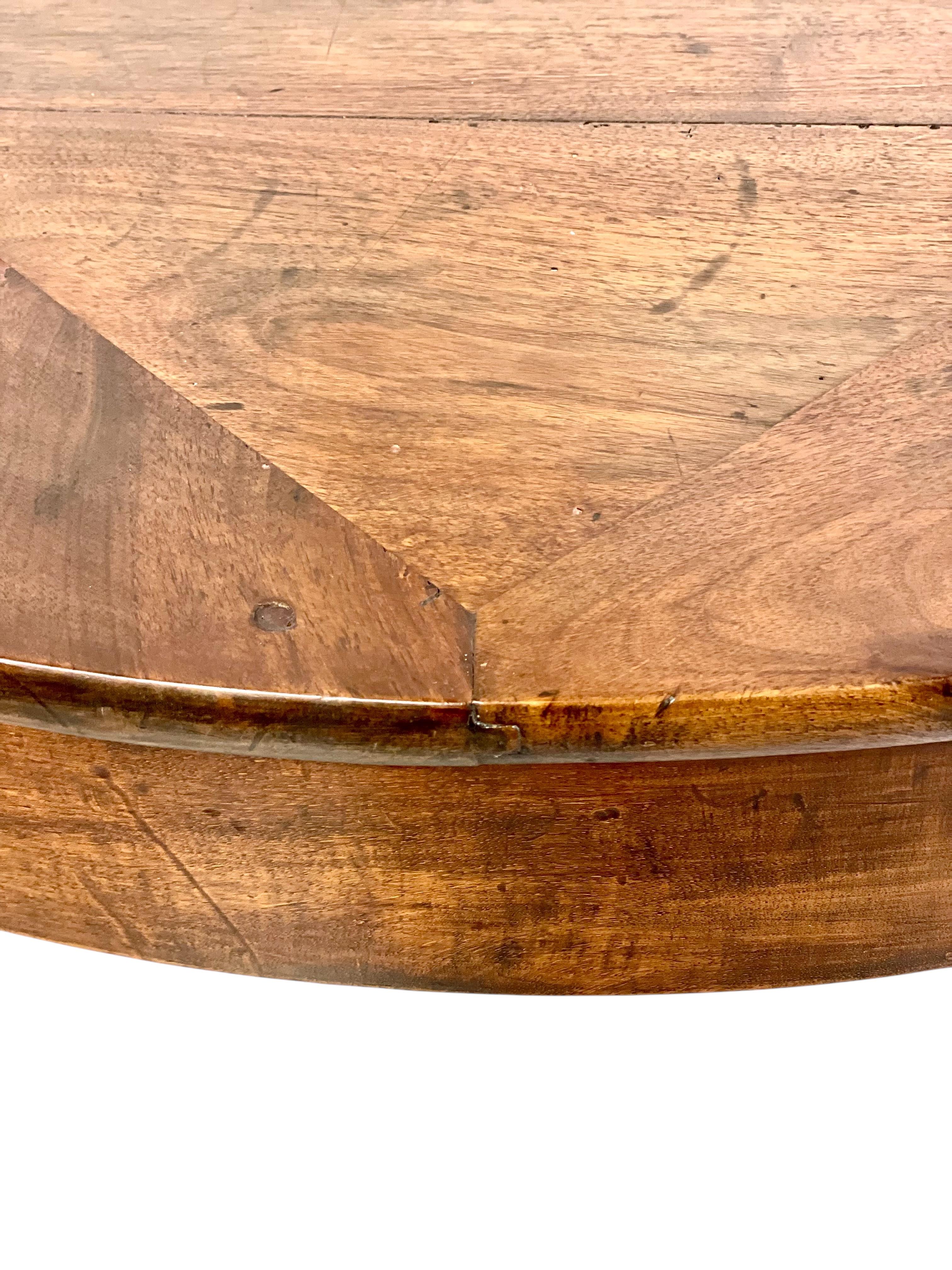19th Century Walnut Folding Dining or Console Table For Sale 15