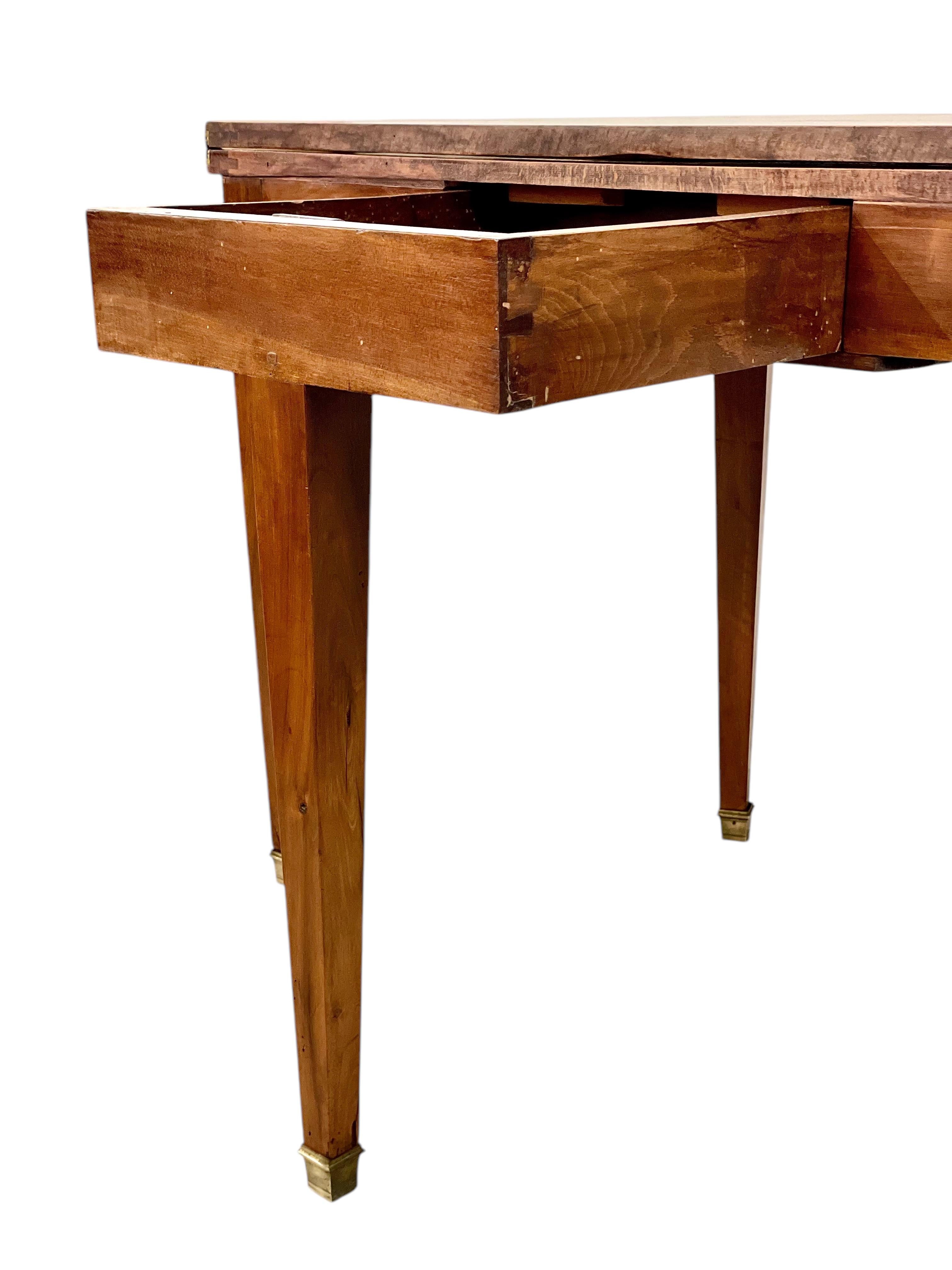 19th Century Walnut Folding Dining or Console Table For Sale 1