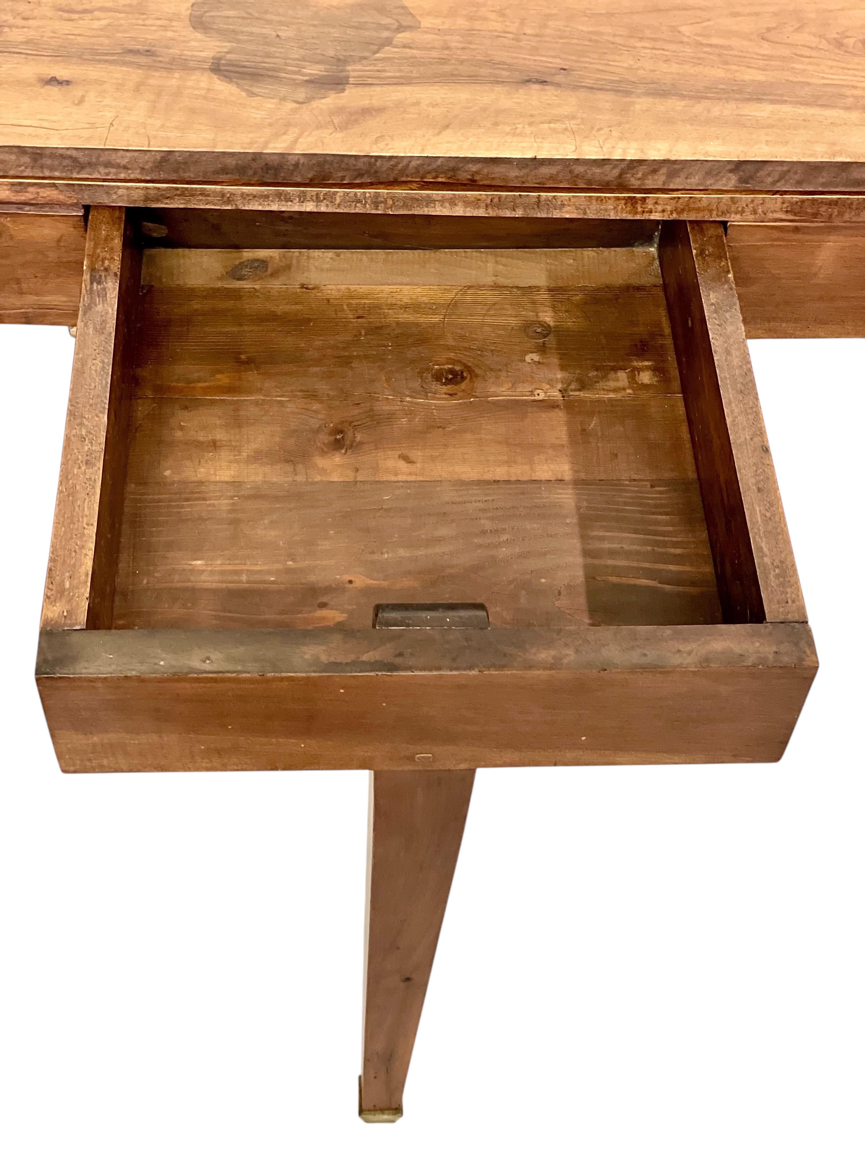 19th Century Walnut Folding Dining or Console Table For Sale 2