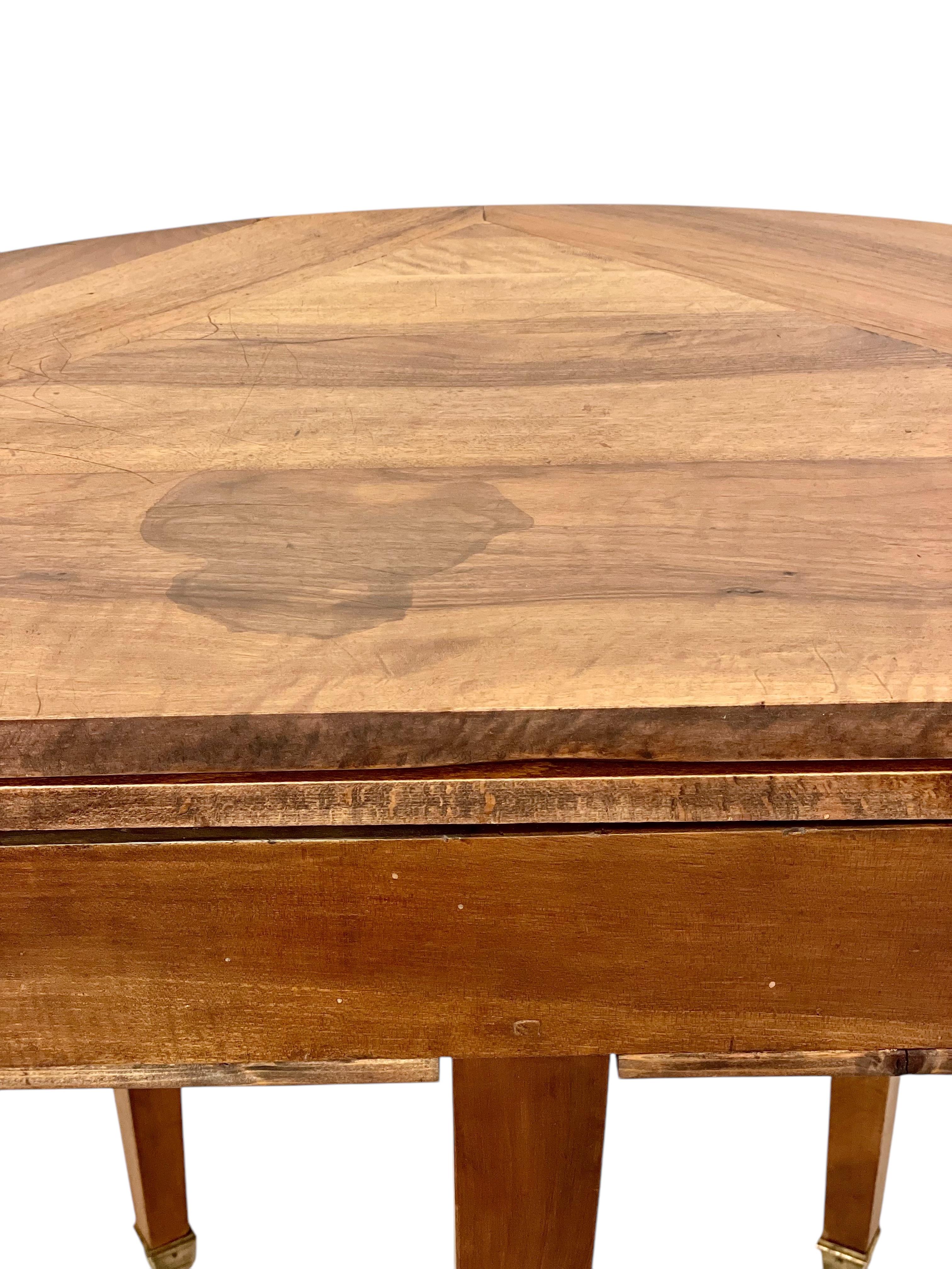 19th Century Walnut Folding Dining or Console Table For Sale 3