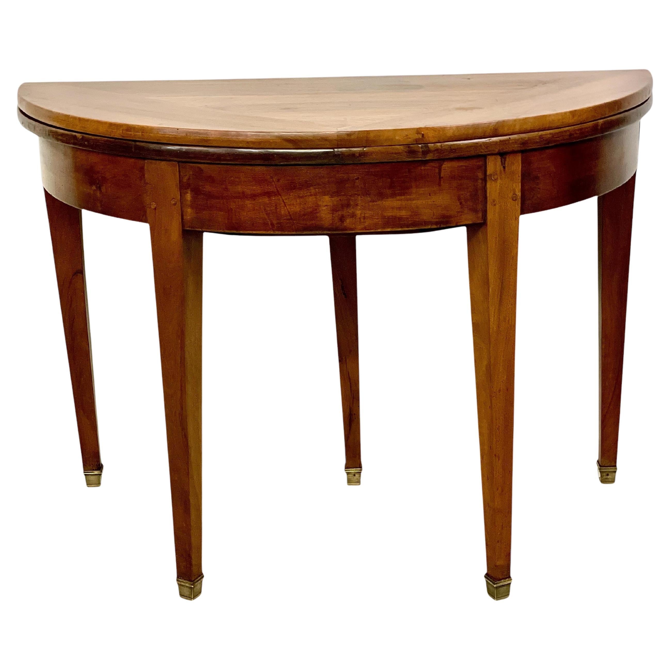 19th Century Walnut Folding Dining or Console Table For Sale