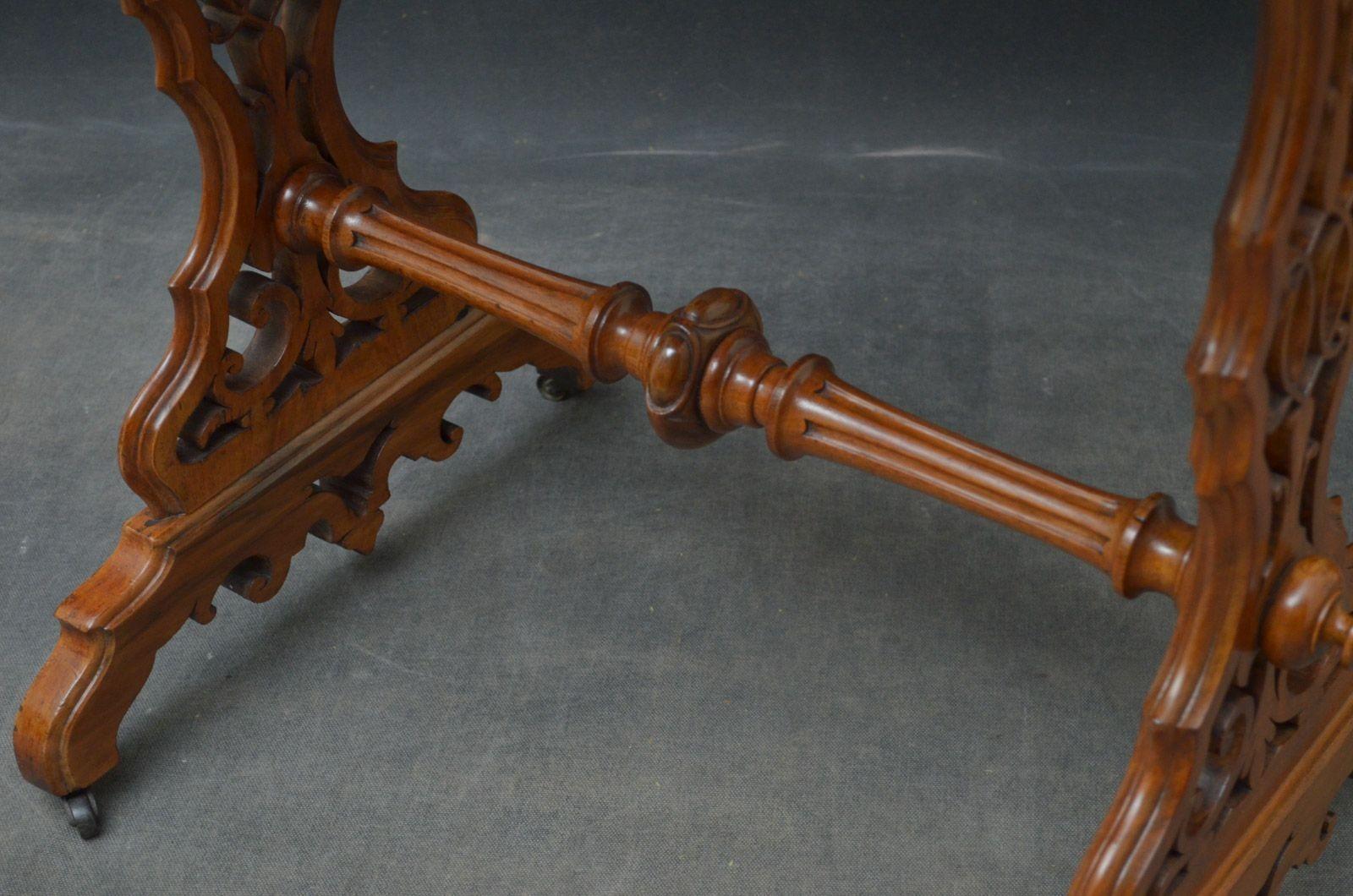 19th Century Walnut Games and Work Table For Sale 4