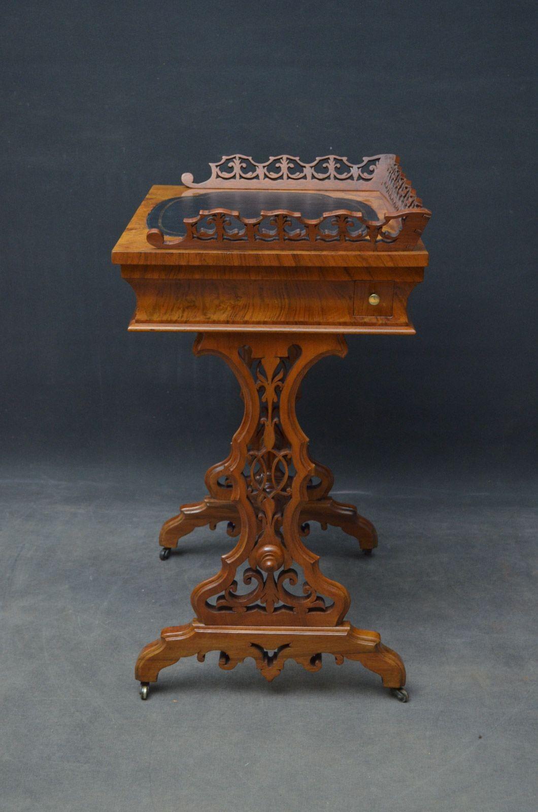 19th Century Walnut Games and Work Table For Sale 5