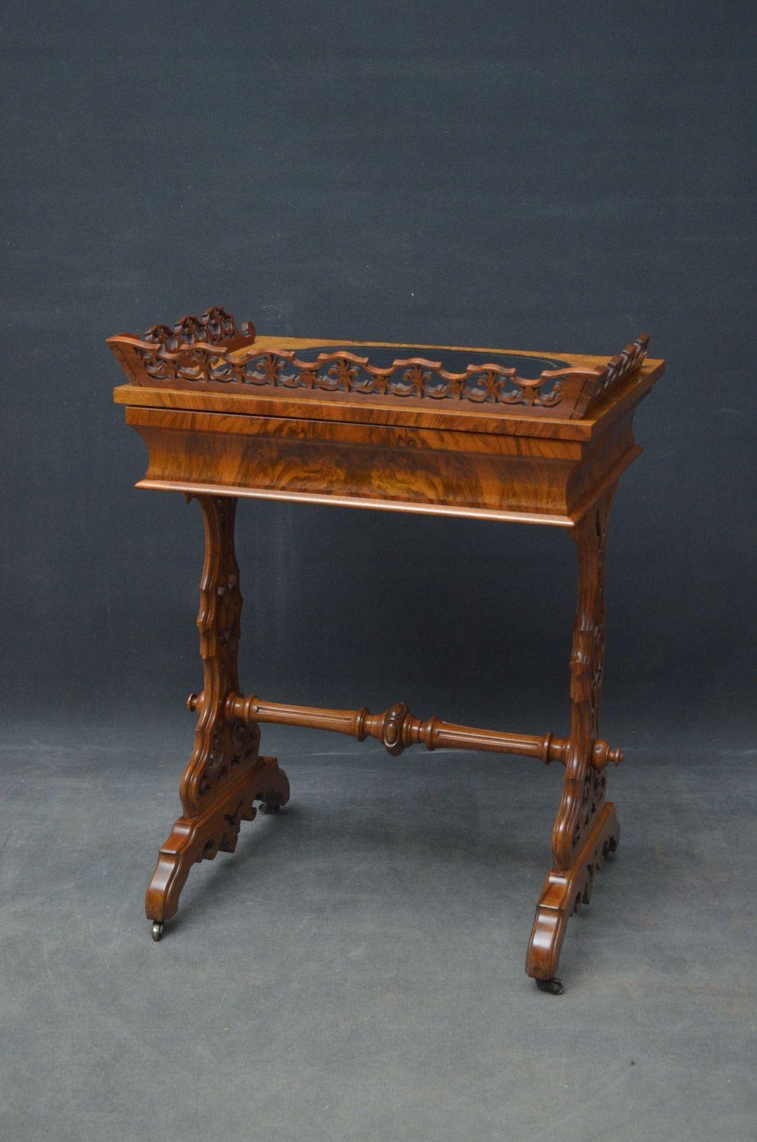 19th Century Walnut Games and Work Table For Sale 6