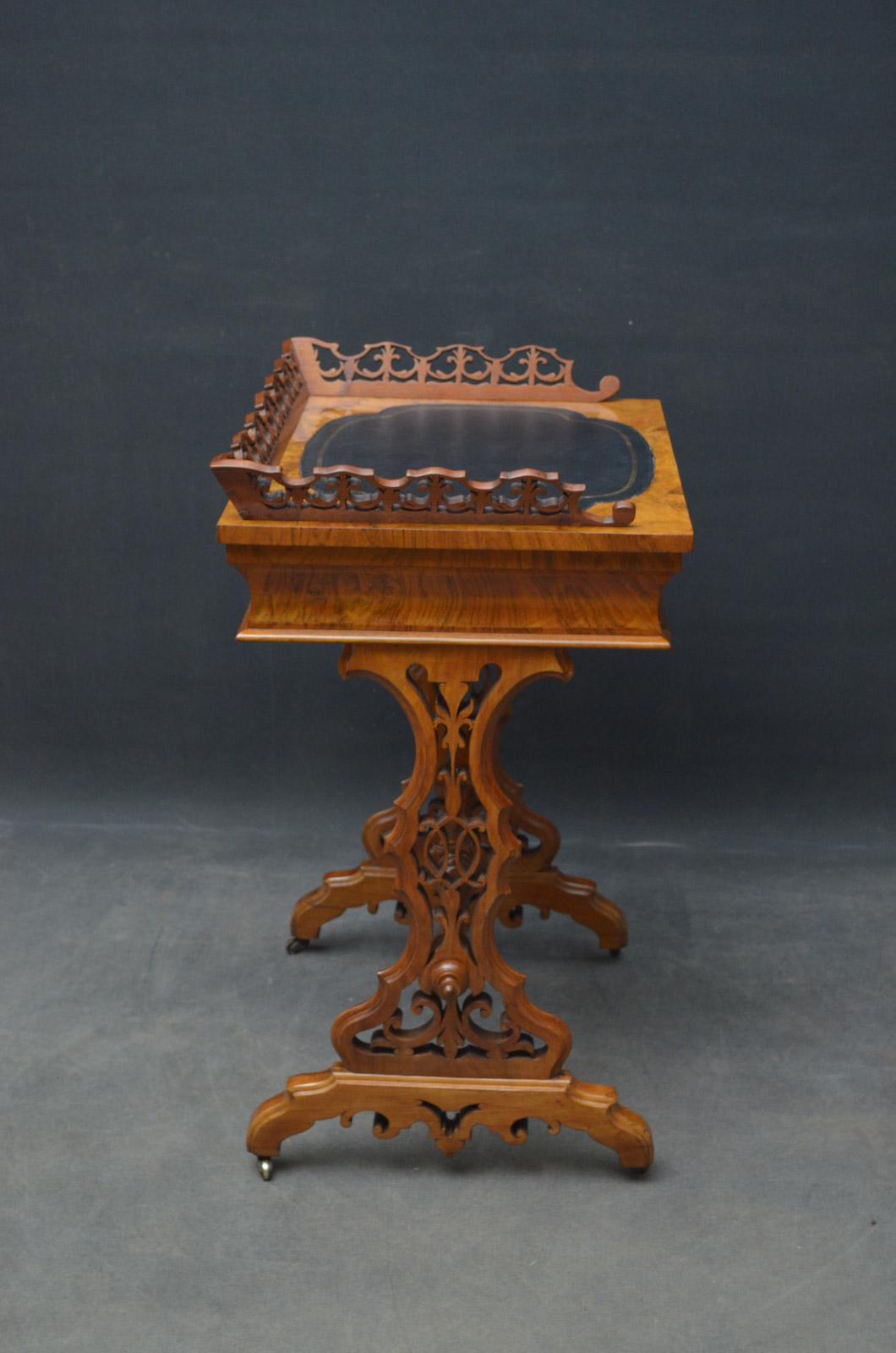 19th Century Walnut Games and Work Table For Sale 7