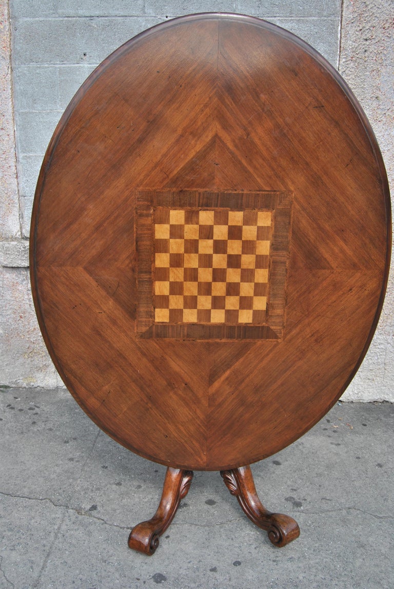 19th Century Walnut Games Table For Sale at 1stdibs