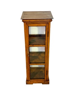 19th Century Walnut Glass Display Marine Cabinet
