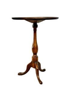 19th Century Walnut Gueridon or Side Table with Tripod Base