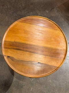 19th Century Walnut Italian Pedestal Side Table