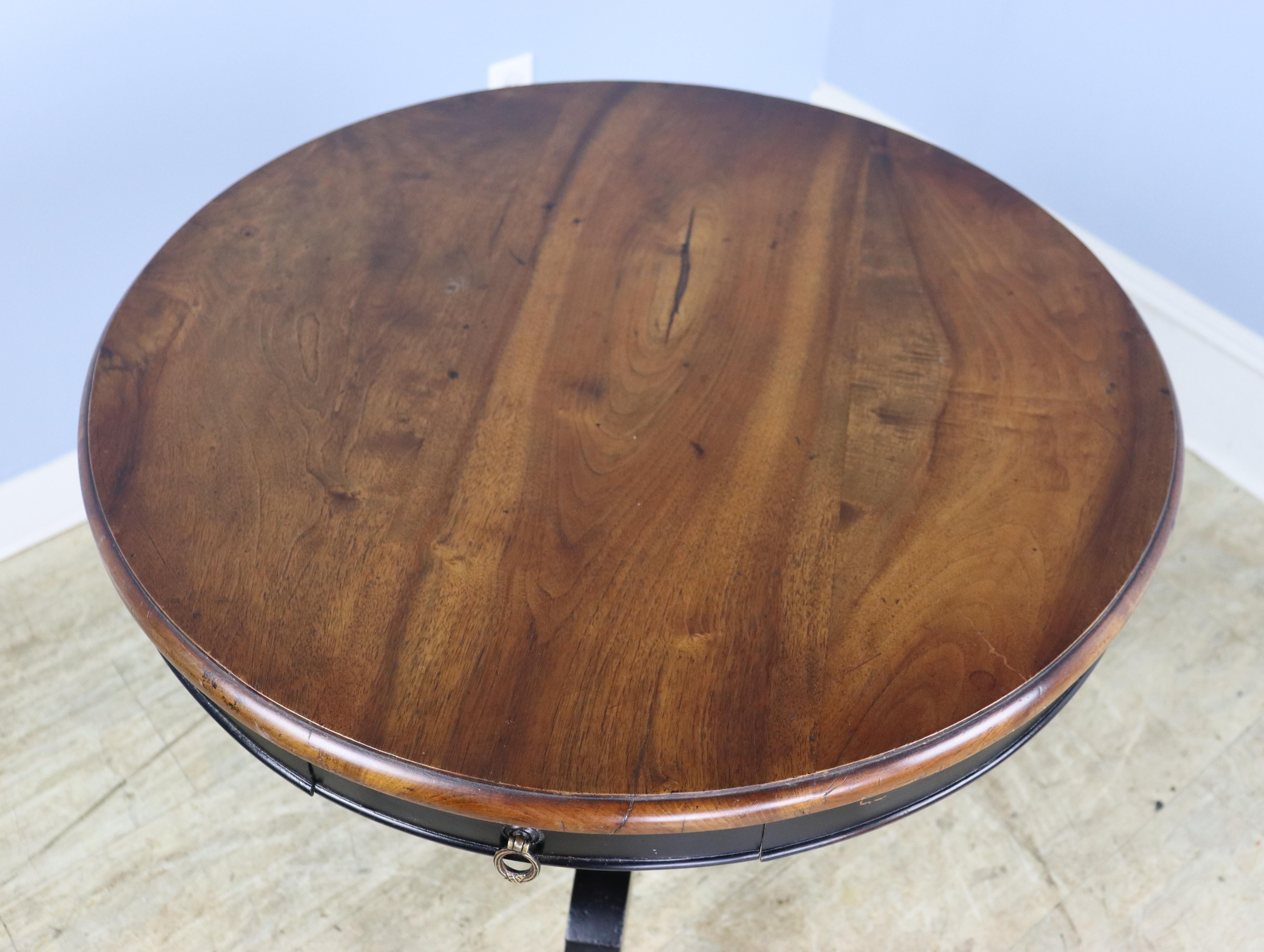 French 19th Century Walnut Lamp Table For Sale