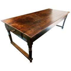 19th Century Walnut Large Dining Room Table