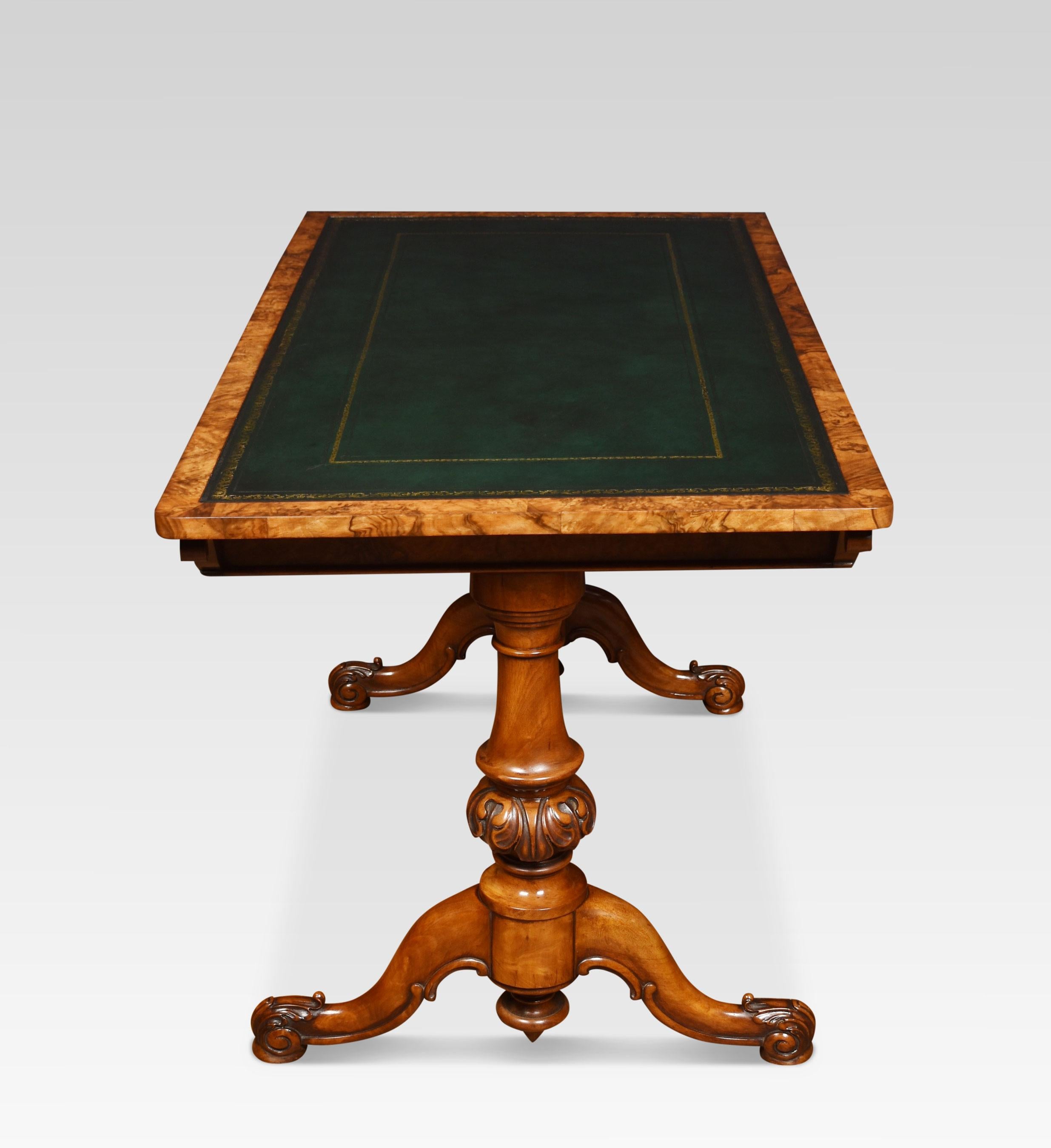 19th Century Walnut Library Table In Good Condition In Cheshire, GB