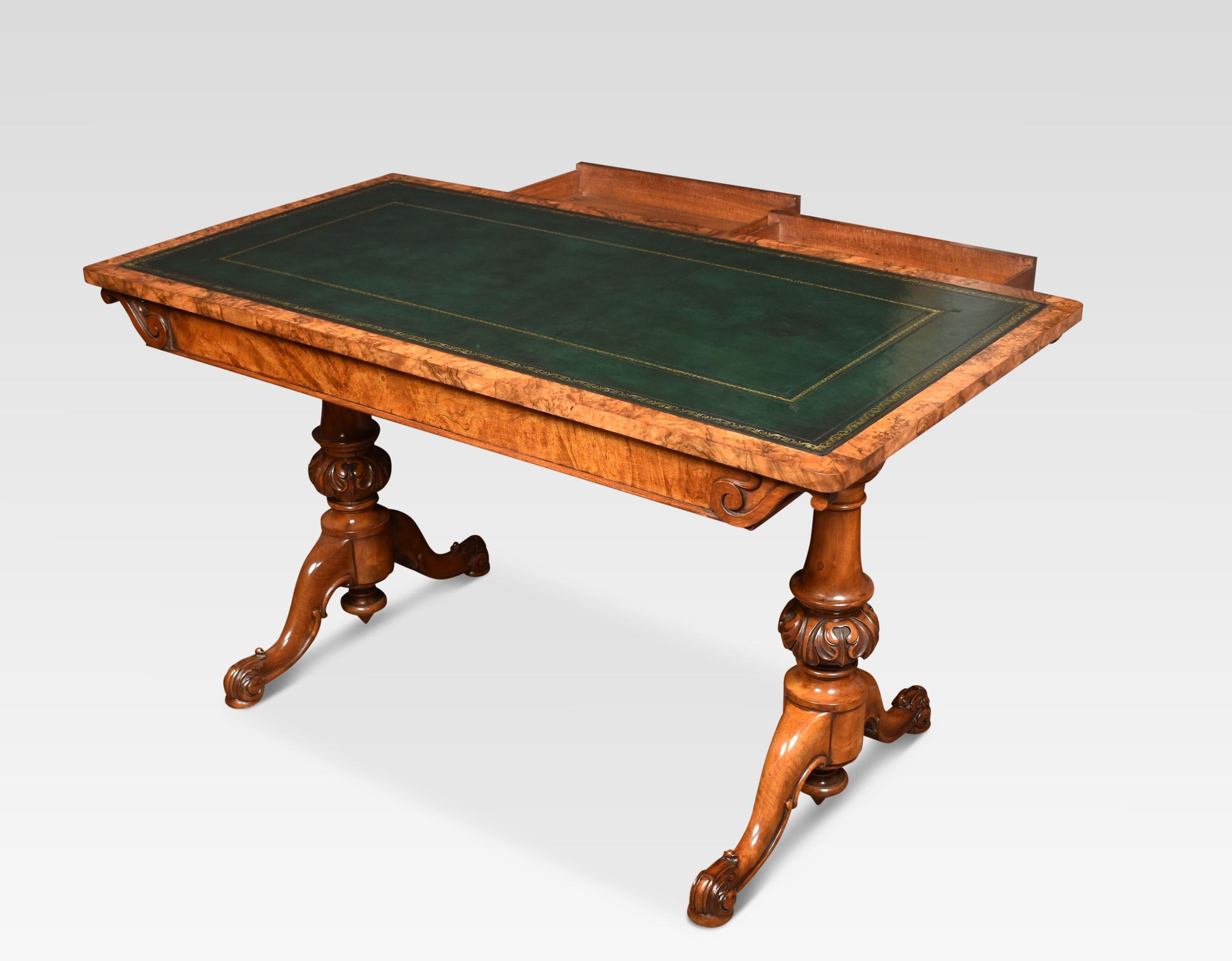 19th Century Walnut Library Table 2