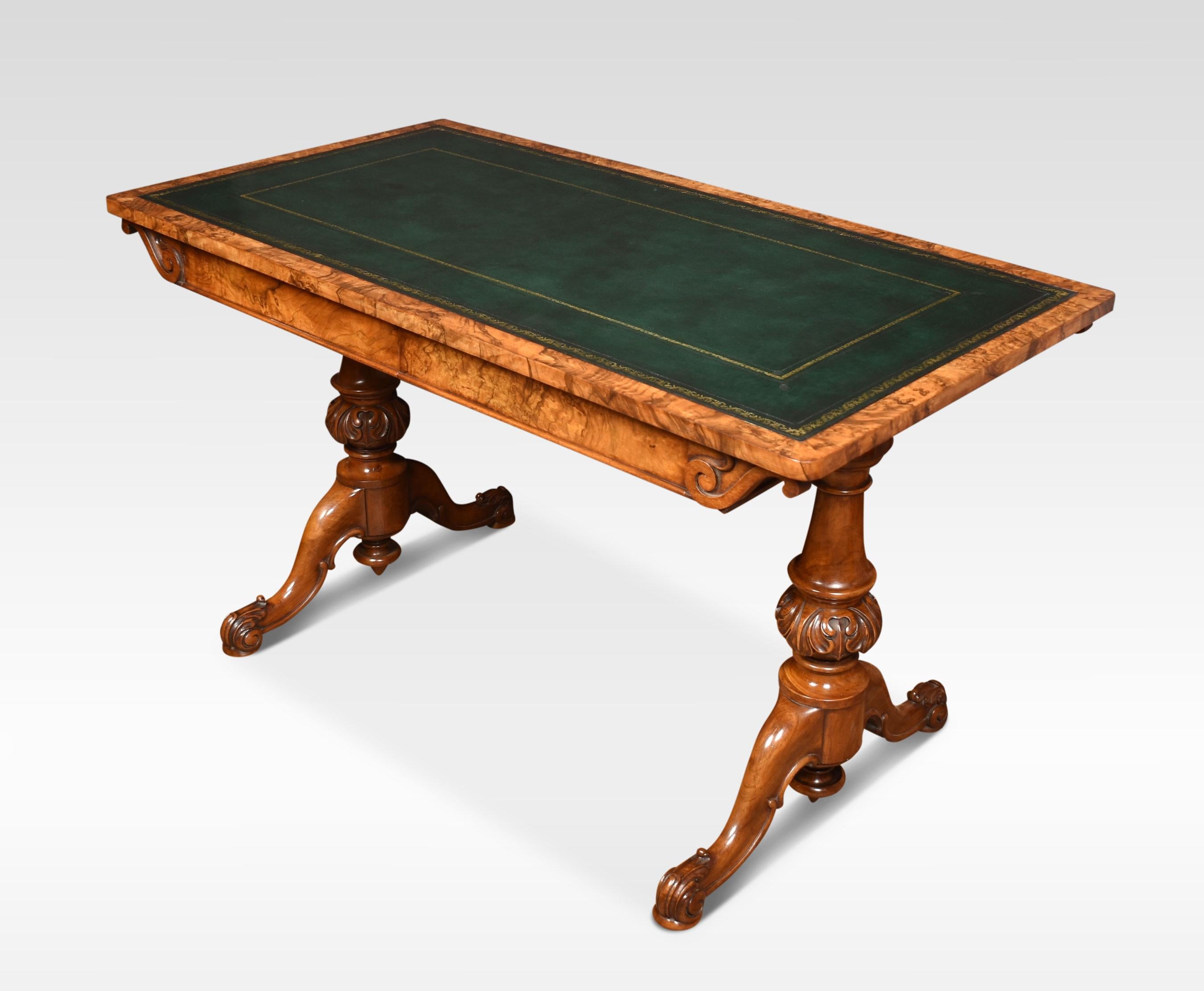 19th Century Walnut Library Table 3