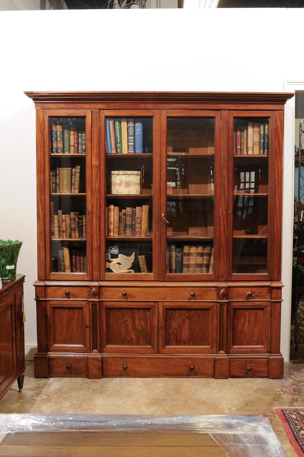 19th Century Walnut Louis Philippe Bookcase 6