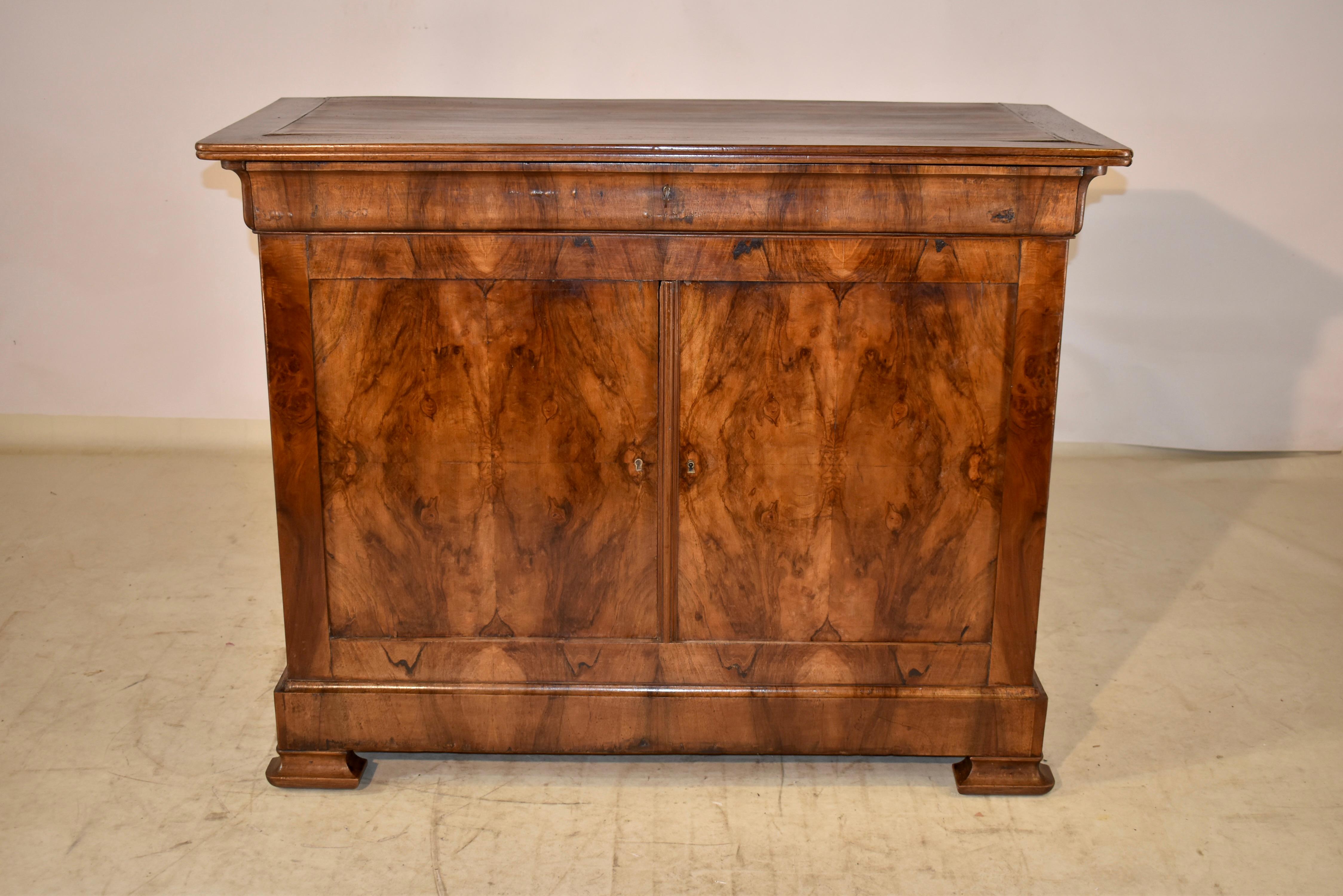 French 19th Century Walnut Louis Philippe Buffet For Sale