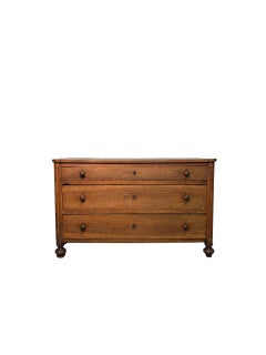 19th-Century Walnut Low Chest of Drawers with Turned “Grissinatura” Legs
