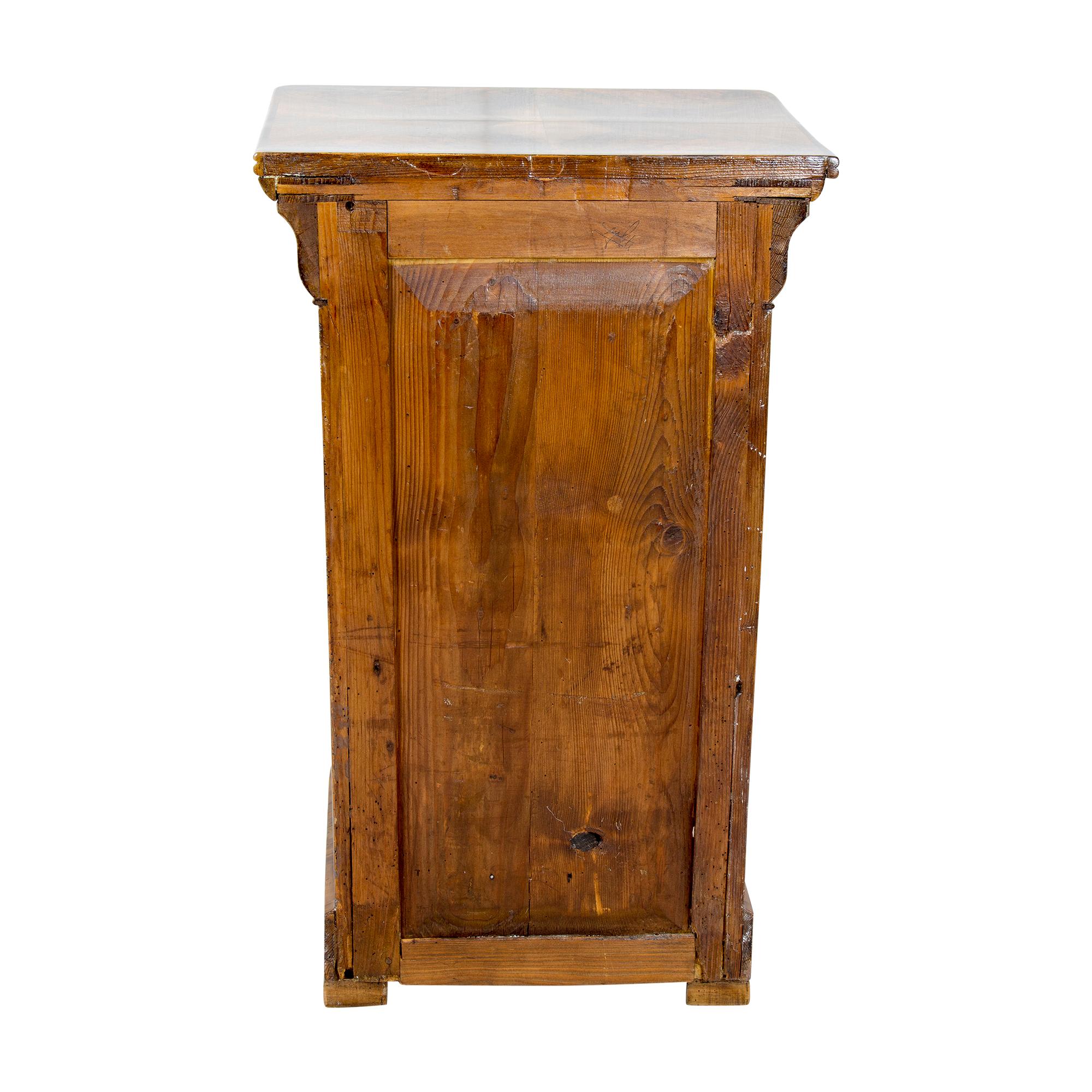 19th Century Walnut Nightstand or Pillar Cabinet 1