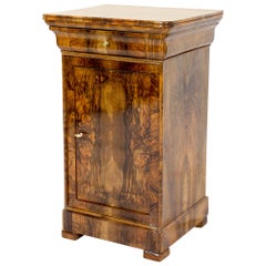 19th Century Walnut Nightstand or Pillar Cabinet