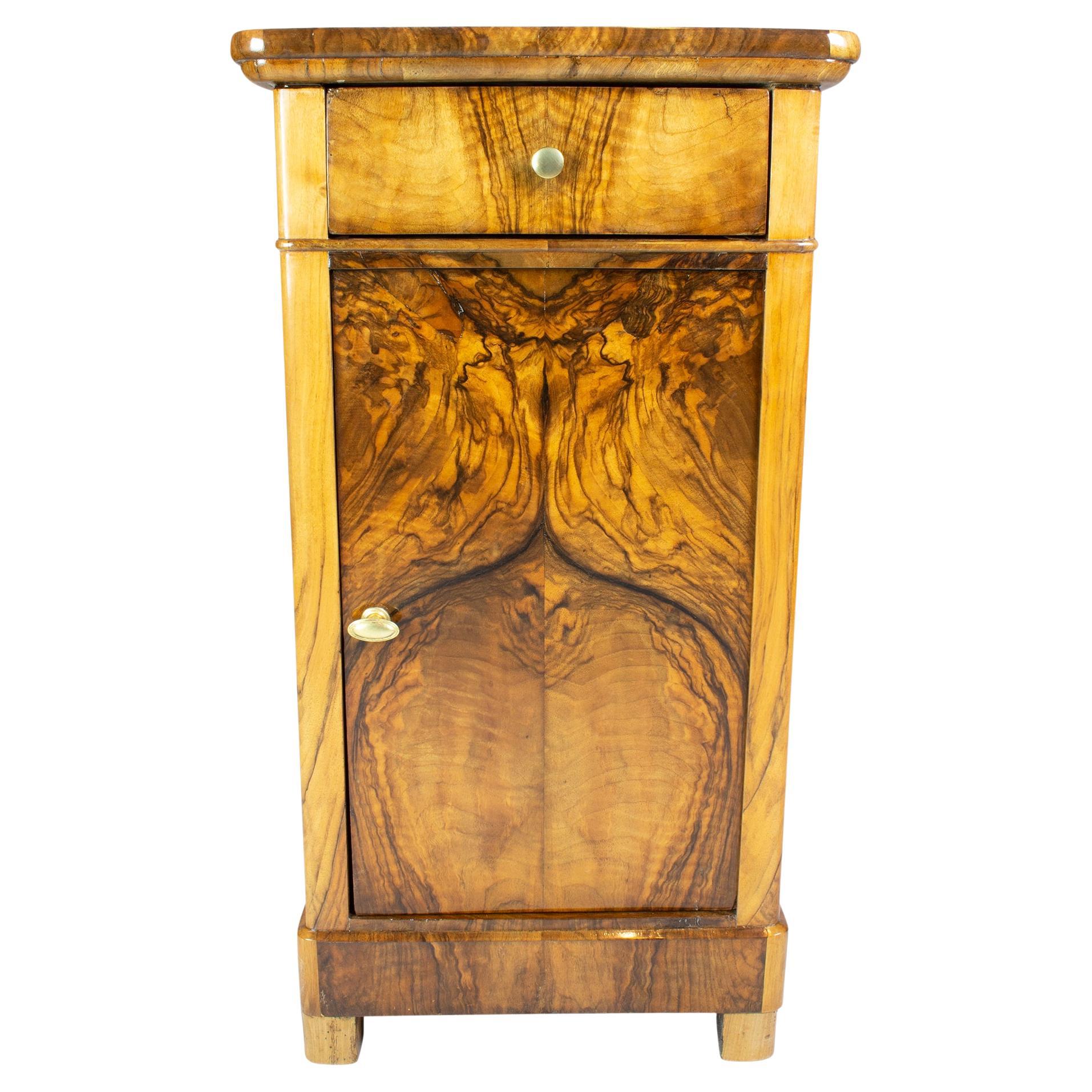 19th Century Walnut Nightstand or Pillar Cabinet