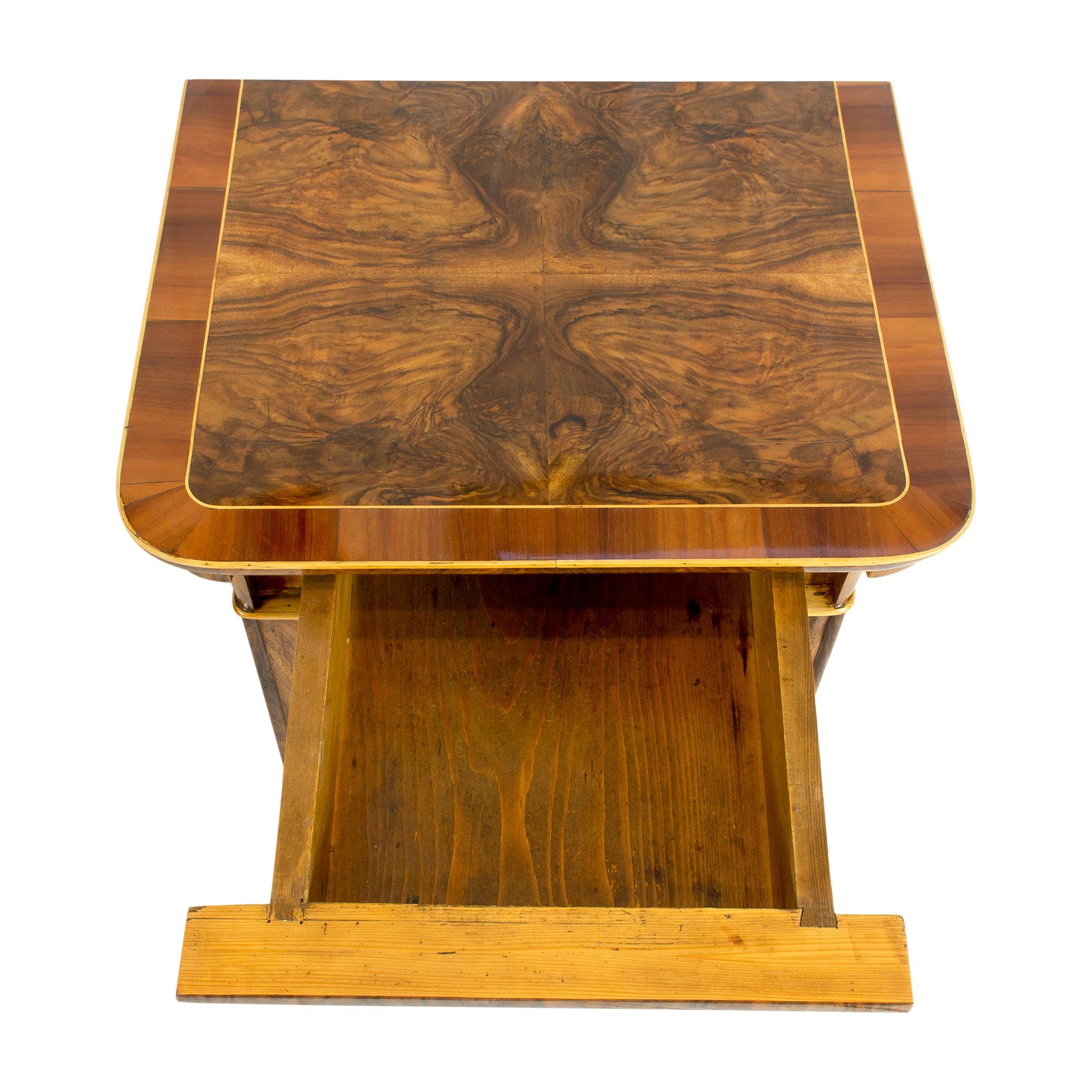 19th Century Walnut Nightstand or Side Cabinet In Good Condition For Sale In Darmstadt, DE