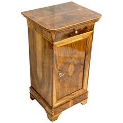 Antique 19th Century Walnut Nightstand or Side Cabinet