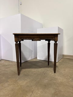 19th Century Walnut Occasional Table with Carved Apron and Leg Detail
