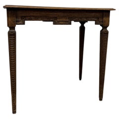 19th Century Walnut Occasional Table with Carved Apron and Leg Detail