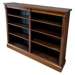Antique 19th Century Walnut Open Bookcase