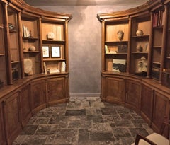 19th Century Walnut Pair of Bookcases Boiserie de Bibliothèque