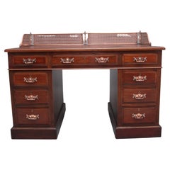 19th Century Walnut Pedestal Desk