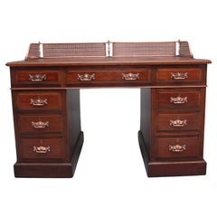 Antique 19th Century walnut pedestal desk